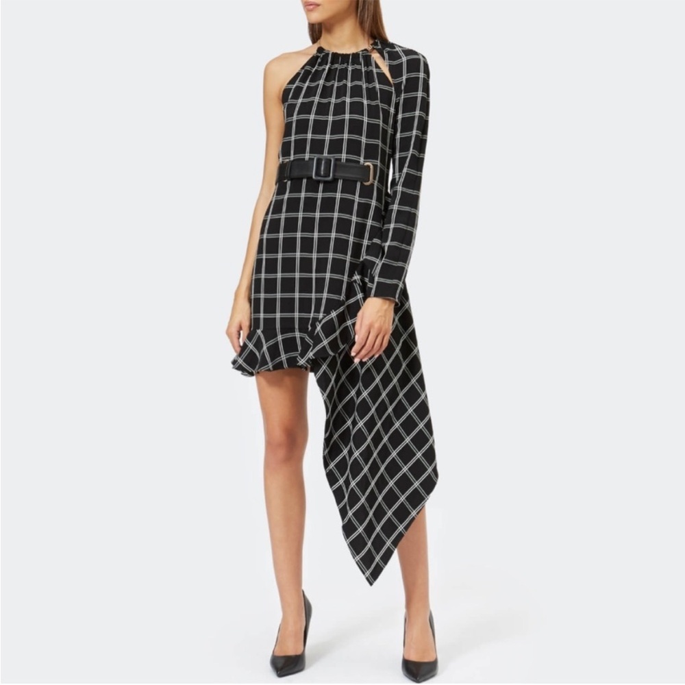 Self-Portrait Black and White Asymmetrical Dress